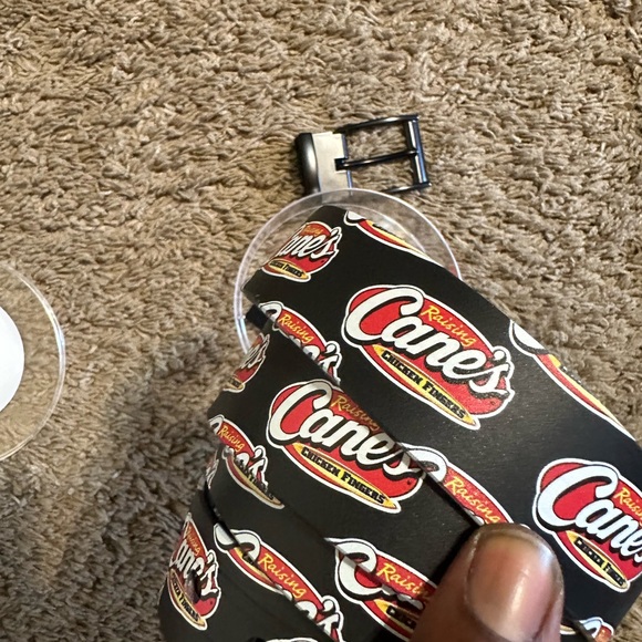 Vintage Raising Cane's “triple black” logo belt 00s - Picture 5 of 6